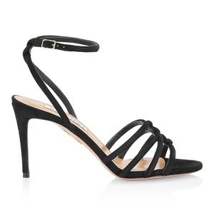 AQUAZZURA moon suede sandal 85 size 36.5